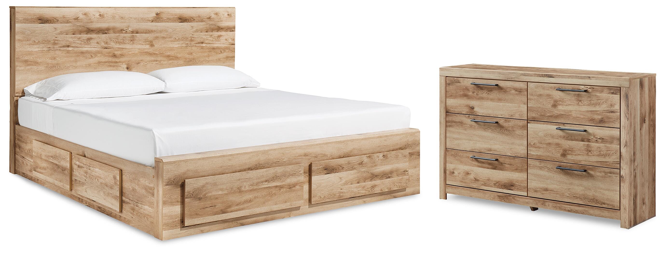 J&M Furniture - Ashley Furniture - Hyanna King Panel Storage Bed and Dresser - King Panel Storage Bed and Dresser - B1050B67