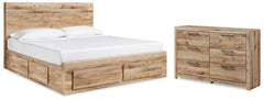 J&M Furniture - Ashley Furniture - Hyanna King Panel Storage Bed and Dresser - King Panel Storage Bed and Dresser - B1050B67