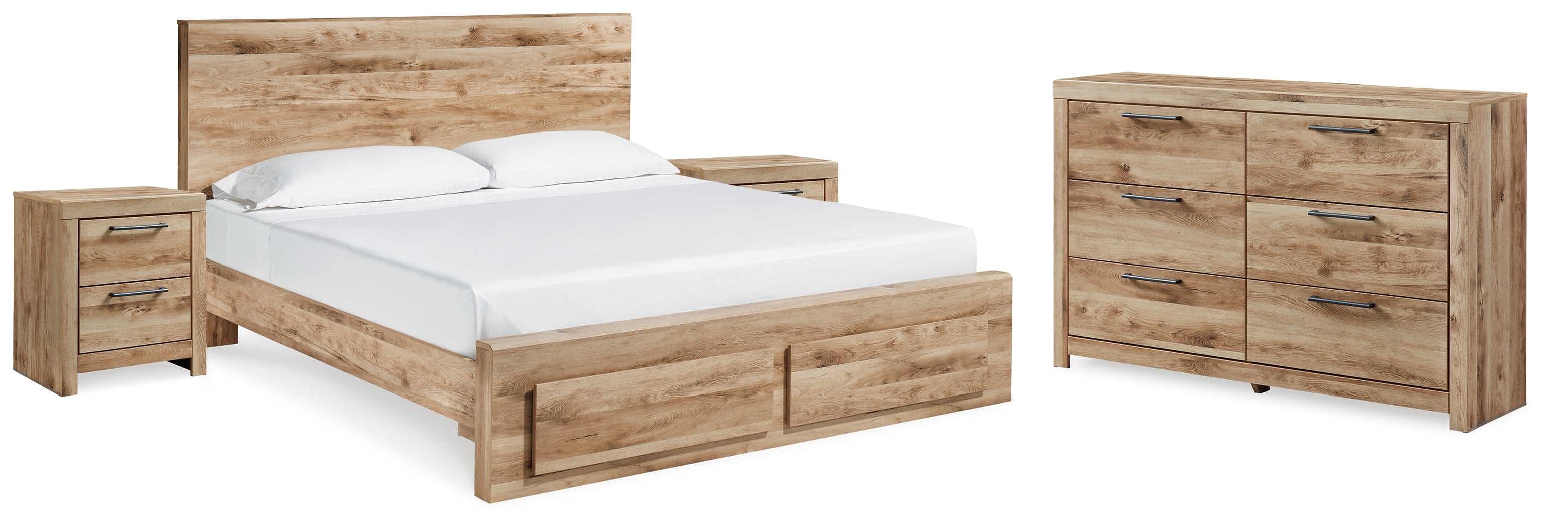J&M Furniture - Ashley Furniture - Hyanna King Panel Storage Bed, Dresser and 2 Nightstands - King Panel Storage Bed, Dresser and 2 Nightstands - B1050B40