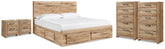 J&M Furniture - Ashley Furniture - Hyanna King Panel Bed, 2 Chests and 2 Nightstands - King Panel Bed, 2 Chests and 2 Nightstands - B1050B70