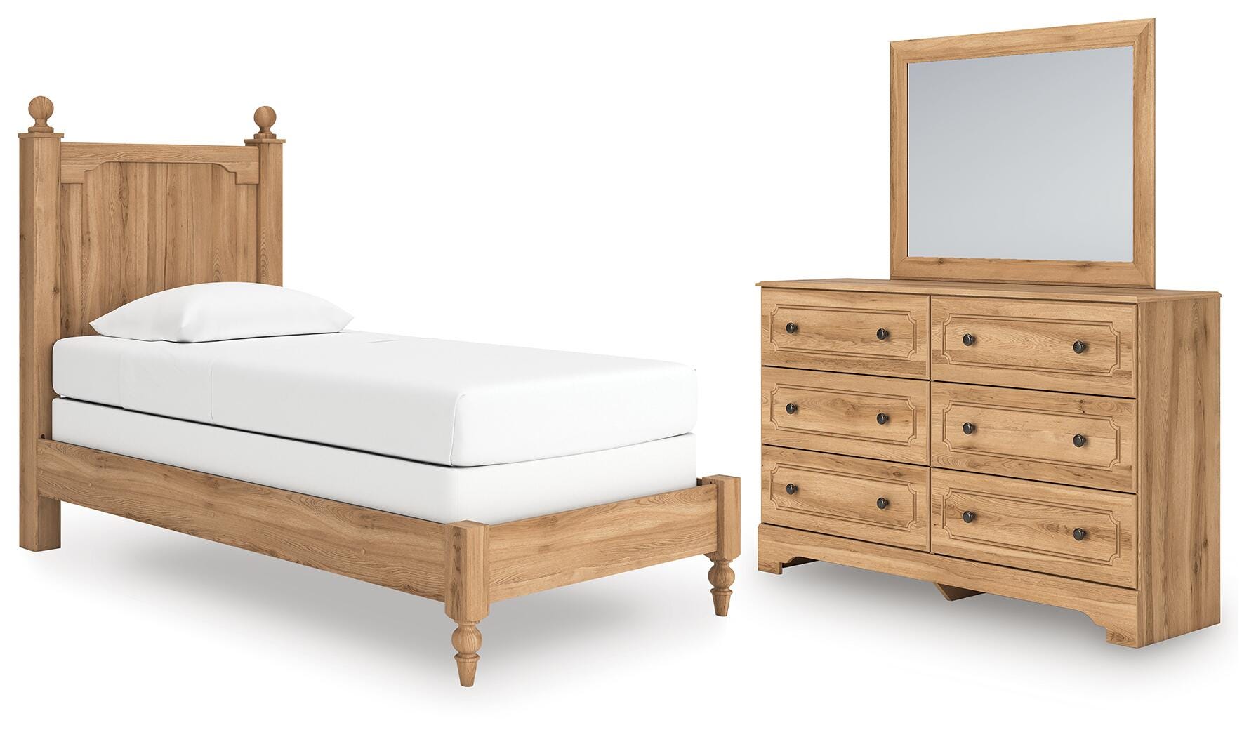 J&M Furniture - Ashley Furniture - Aleaport Twin Panel Bed, Dresser and Mirror - Twin Panel Bed, Dresser and Mirror - PCB1075B3