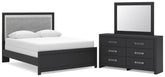 J&M Furniture - Ashley Furniture - Maeling Queen Upholstered Panel Bed, Dresser and Mirror - Queen Upholstered Panel Bed, Dresser and Mirror - PCB1115B7