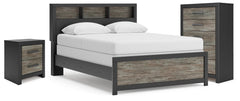 J&M Furniture - Ashley Furniture - Broachmyn Queen Bookcase Bed, Chest and Nightstand - Queen Bookcase Bed, Chest and Nightstand - PCB1118B26