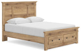 J&M Furniture - Ashley Furniture - Makidern Queen Panel Storage Bed - Queen Panel Storage Bed / Tan - PCB1170B4