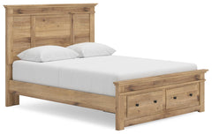 J&M Furniture - Ashley Furniture - Makidern Queen Panel Storage Bed - Queen Panel Storage Bed / Tan - PCB1170B4