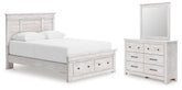 J&M Furniture - Ashley Furniture - Makidern Queen Panel Storage Bed, Dresser and Mirror - Queen Panel Storage Bed, Dresser and Mirror - PCB1171B5