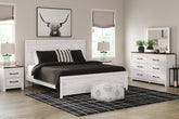 J&M Furniture - Ashley Furniture - Gerridan King Panel Bed with Mirrored Dresser and Nightstand - King Panel Bed with Mirrored Dresser and Nightstand - B1190B10