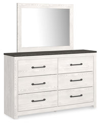 J&M Furniture - Ashley Furniture - Gerridan Queen Panel Bed with Dresser and Mirror, Chest and Nightstand - Queen Panel Bed with Dresser, Mirror, Chest and Nightstand / White/Gray - B1190B14