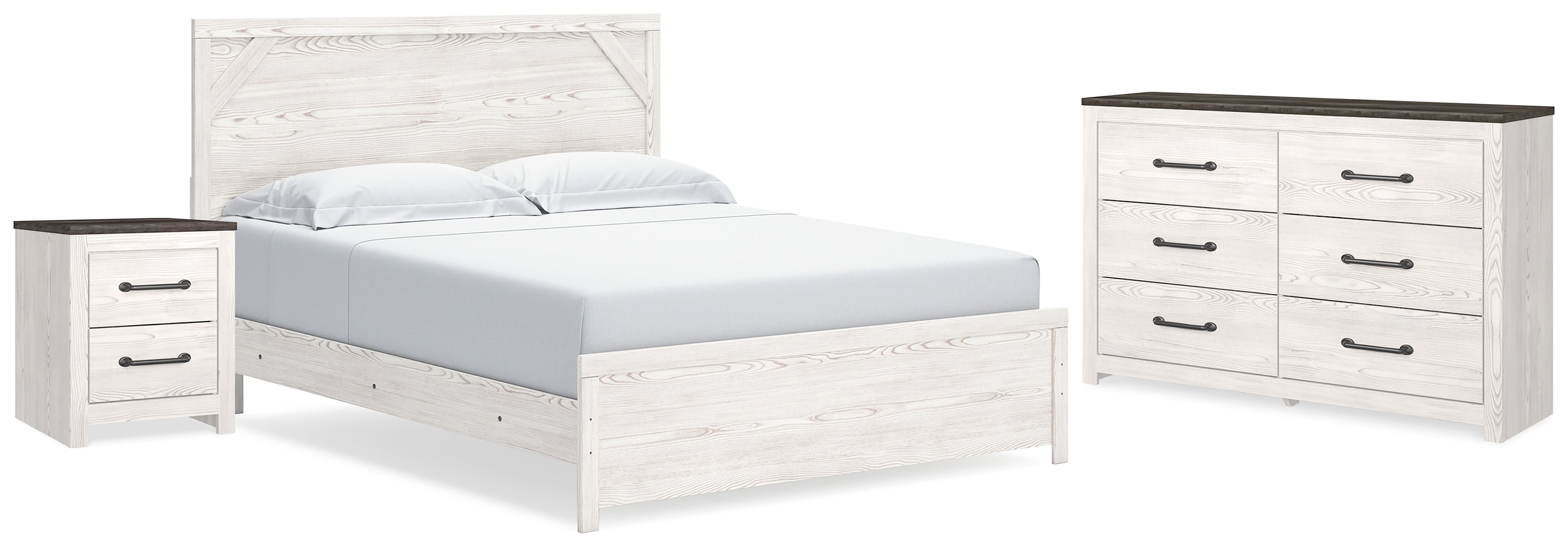 J&M Furniture - Ashley Furniture - Gerridan King Panel Bed, Dresser and Nightstand - King Panel Bed, Dresser and Nightstand - B1190B23