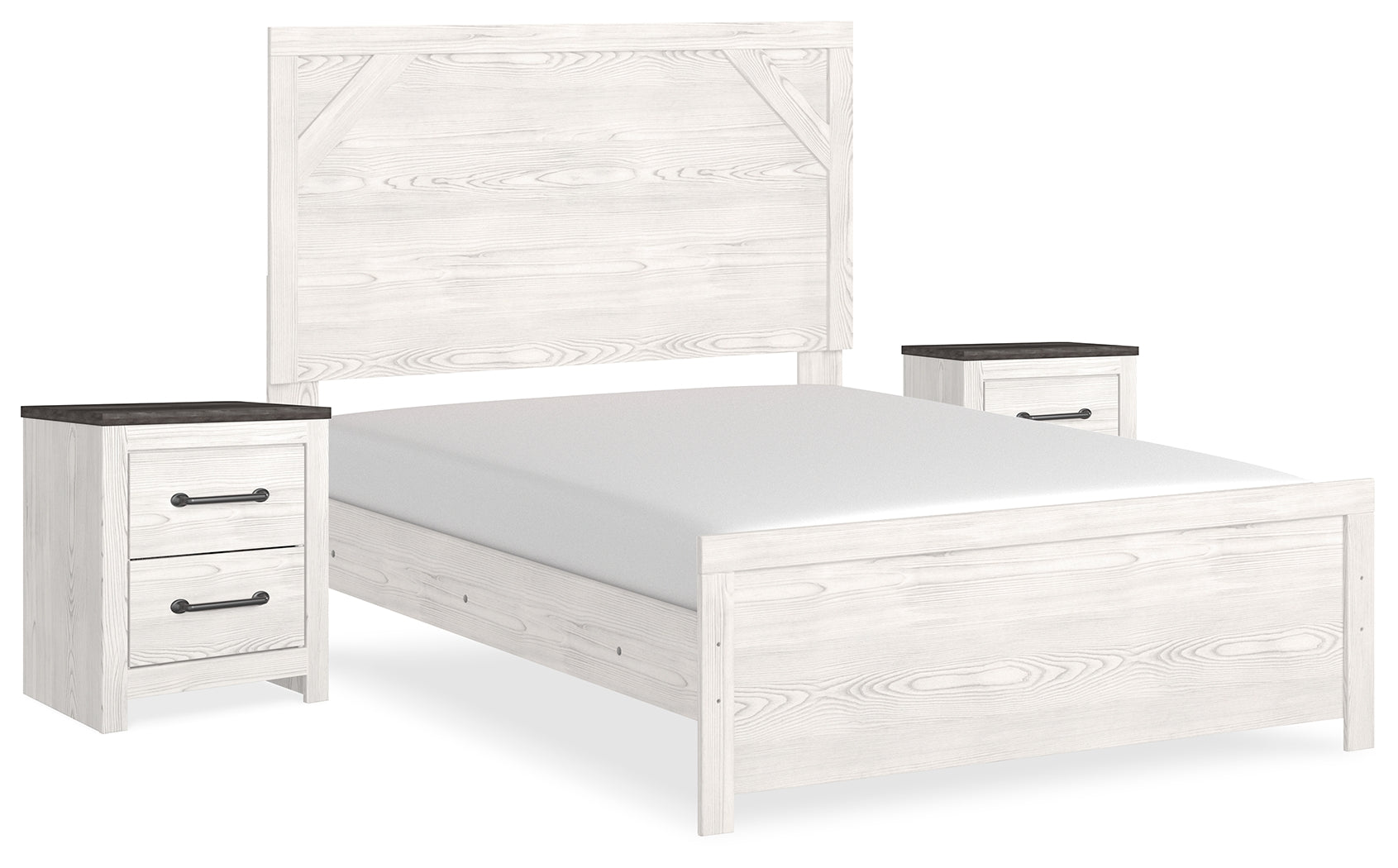 J&M Furniture - Ashley Furniture - Gerridan Full Panel Bed and 2 Nightstands - Full Panel Bed and 2 Nightstands - B1190B12