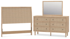 Cielden Full Panel Bed, Dresser and Mirror
