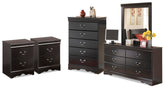 J&M Furniture - Ashley Furniture - Huey Vineyard Dresser, Mirror, Chest and 2 Nightstands - Dresser, Mirror, Chest and 2 Nightstands - B128B54