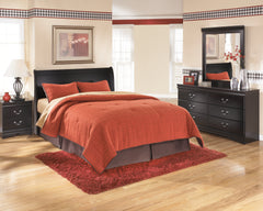 J&M Furniture - Ashley Furniture - Huey Vineyard Queen Sleigh Headboard, Dresser, Mirror and Nightstand - Queen Sleigh Headboard, Dresser, Mirror and Nightstand - B128B38