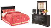 J&M Furniture - Ashley Furniture - Huey Vineyard Full Sleigh Headboard, Dresser and Mirror - Full Sleigh Headboard, Dresser and Mirror - B128B46