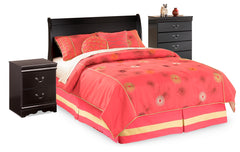 J&M Furniture - Ashley Furniture - Huey Vineyard Full Sleigh Headboard, Chest and Nightstand - Full Sleigh Headboard, Chest and Nightstand - B128B34