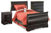 J&M Furniture - Ashley Furniture - Huey Vineyard Twin Sleigh Bed with Chest of Drawers and Nightstand - Twin Sleigh Bed with Chest of Drawers and Nightstand - B128B22