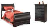 J&M Furniture - Ashley Furniture - Huey Vineyard Twin Sleigh Bed and Chest - Twin Sleigh Bed and Chest - B128B39
