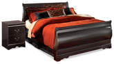 J&M Furniture - Ashley Furniture - Huey Vineyard Queen Sleigh Bed and Nightstand - Queen Sleigh Bed and Nightstand - B128B40