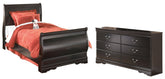 J&M Furniture - Ashley Furniture - Huey Vineyard Twin Sleight Bed and Dresser - Twin Sleight Bed and Dresser - B128B43