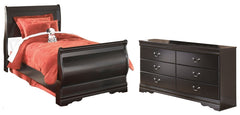 J&M Furniture - Ashley Furniture - Huey Vineyard Twin Sleight Bed and Dresser - Twin Sleight Bed and Dresser - B128B43