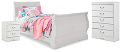 J&M Furniture - Ashley Furniture - Anarasia Twin Sleigh Bed, Chest and Nightstand - Twin Sleigh Bed, Chest and Nightstand - B129B25
