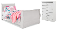 J&M Furniture - Ashley Furniture - Anarasia Twin Sleigh Bed and Chest - Twin Sleigh Bed and Chest - B129B16