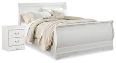 J&M Furniture - Ashley Furniture - Anarasia Queen Sleigh Bed and Nightstand - Queen Sleigh Bed and Nightstand - B129B15