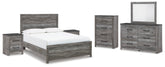 J&M Furniture - Ashley Furniture - Bronyan Queen Panel Bed, Dresser, Mirror, Chest and 2 Nightstands - Queen Panel Bed, Dresser, Mirror, Chest and 2 Nightstands - B1290B10