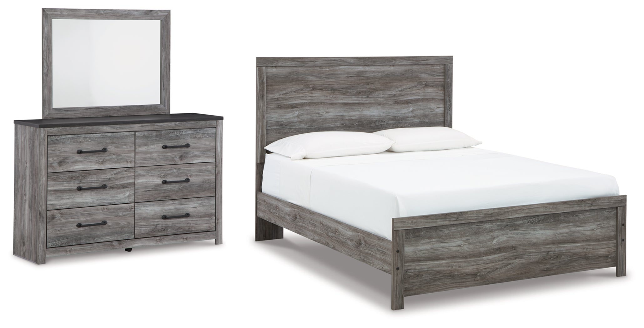 J&M Furniture - Ashley Furniture - Bronyan Queen Panel Bed, Dresser and Mirror - Queen Panel Bed, Dresser and Mirror - B1290B3