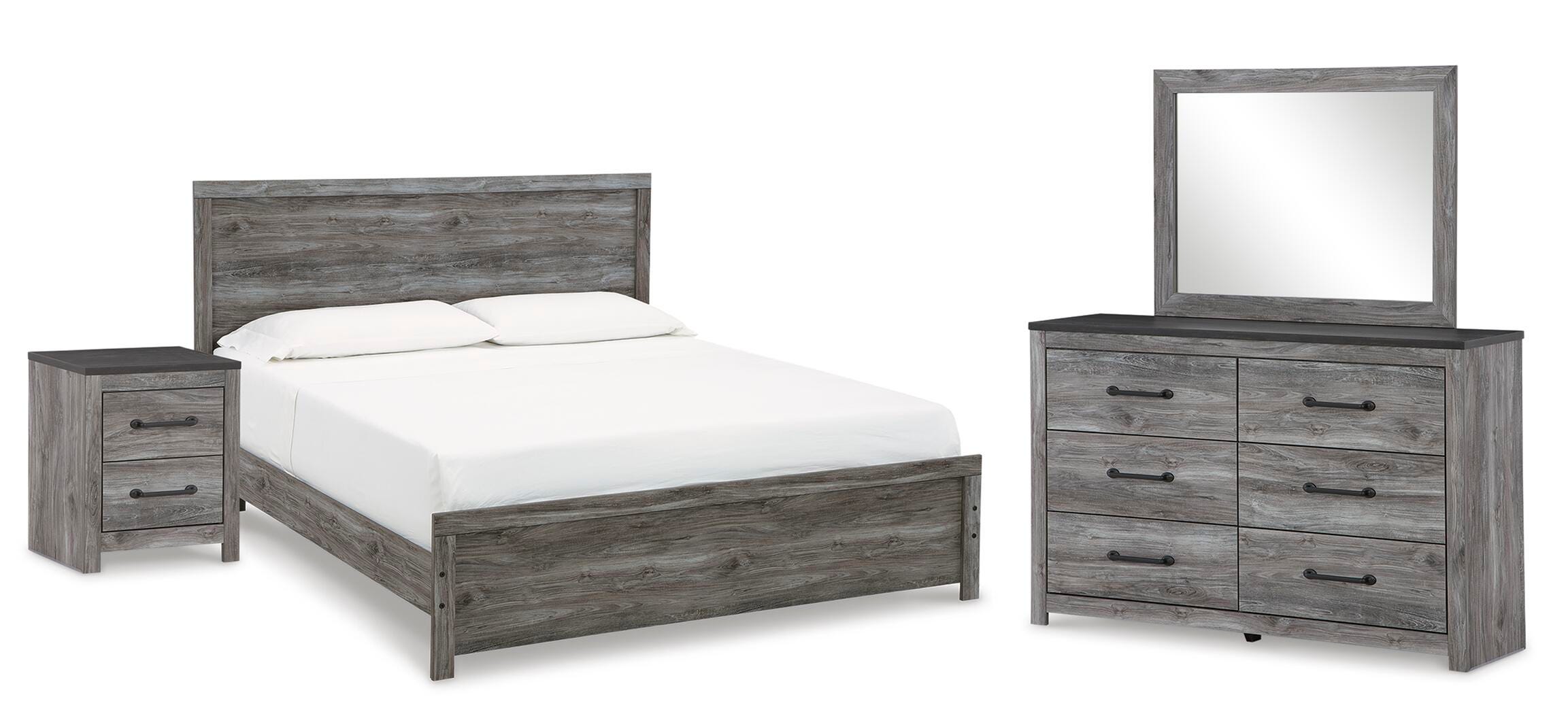 J&M Furniture - Ashley Furniture - Bronyan King Panel Bed, Dresser, Mirror and Nightstand - King Panel Bed, Dresser, Mirror and Nightstand - B1290B9