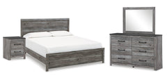 J&M Furniture - Ashley Furniture - Bronyan King Panel Bed, Dresser, Mirror and Nightstand - King Panel Bed, Dresser, Mirror and Nightstand - B1290B9