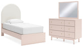 J&M Furniture - Ashley Furniture - Wistenpine Twin Upholstered Panel Bed, Dresser and Mirror - Twin Upholstered Panel Bed, Dresser and Mirror - B1323B2