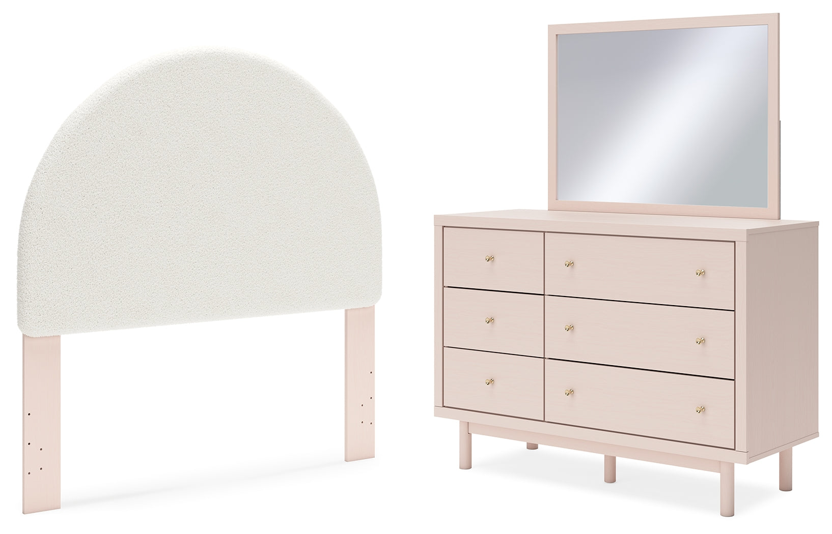 J&M Furniture - Ashley Furniture - Wistenpine Full Upholstered Panel Headboard, Dresser and Mirror - Full Upholstered Panel Headboard, Dresser and Mirror - B1323B11
