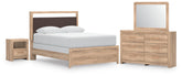 J&M Furniture - Ashley Furniture - Kinlanni Queen Panel Bed, Dresser, Mirror and Nightstand - Queen Panel Bed, Dresser, Mirror and Nightstand - PCB1360B17