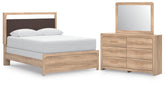 J&M Furniture - Ashley Furniture - Kinlanni Queen Upholstered Panel Bed, Dresser and Mirror - Queen Upholstered Panel Bed, Dresser and Mirror - PCB1360B7