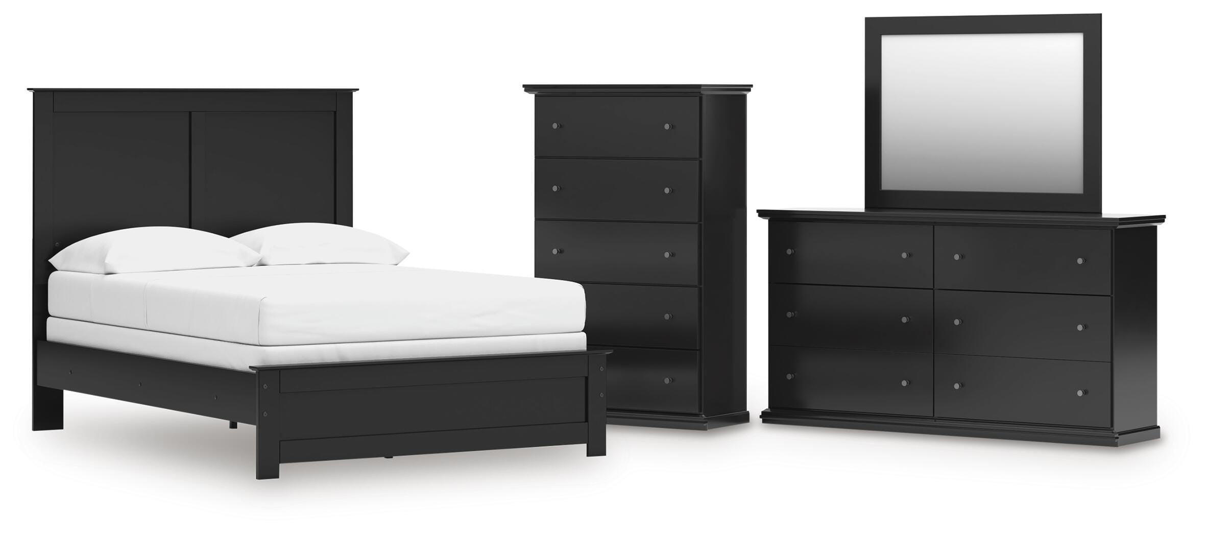 J&M Furniture - Ashley Furniture - Maribel Full Panel Bed, Dresser, Mirror and Chest - Full Panel Bed, Dresser, Mirror and Chest - B138B82