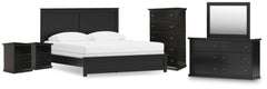 J&M Furniture - Ashley Furniture - Maribel King Panel Bed, Dresser, Mirror, Chest, and 2 Nightstands - King Panel Bed, Dresser, Mirror, Chest, and 2 Nightstands - B138B63