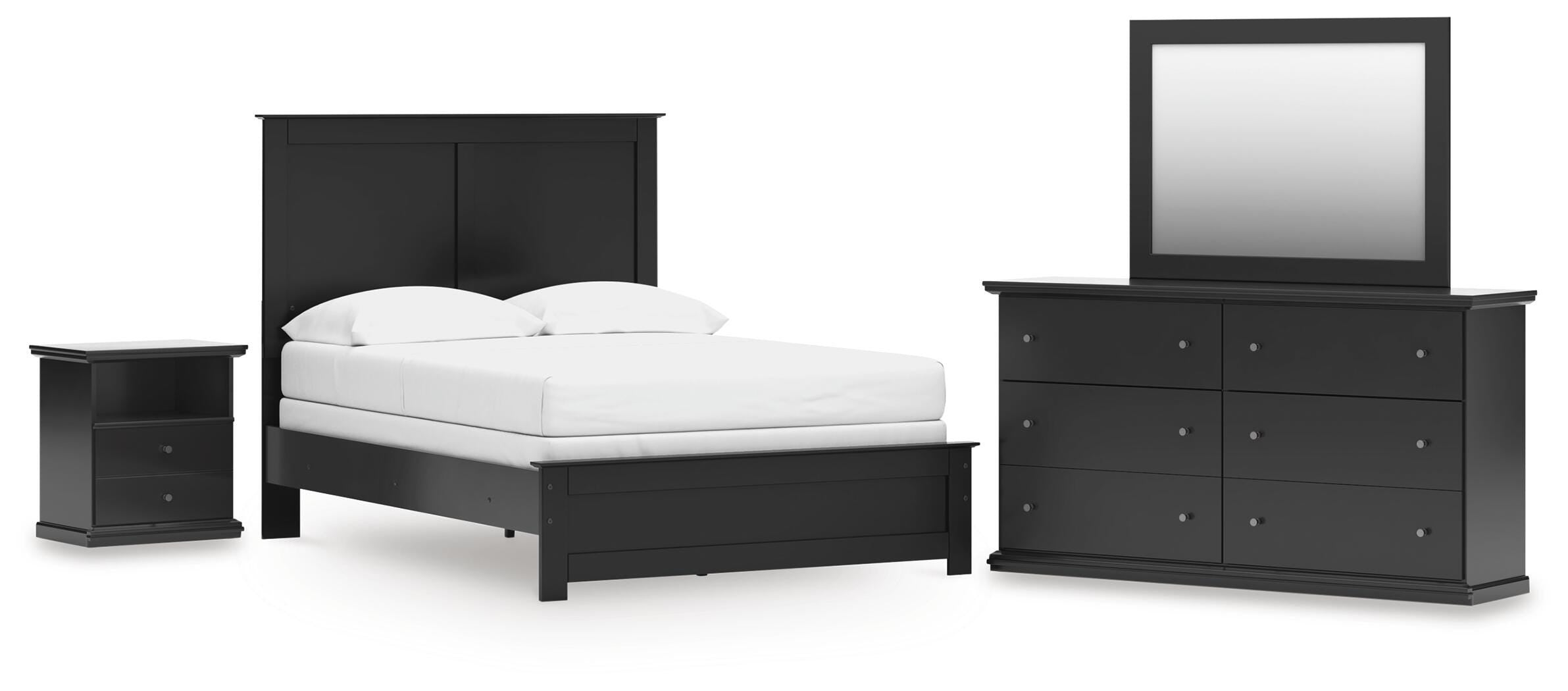J&M Furniture - Ashley Furniture - Maribel Full Panel Bed, Dresser, Mirror and Nightstand - Full Panel Bed, Dresser, Mirror and Nightstand - B138B78