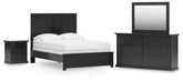 J&M Furniture - Ashley Furniture - Maribel Full Panel Bed, Dresser, Mirror and Nightstand - Full Panel Bed, Dresser, Mirror and Nightstand - B138B78