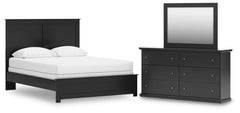Maribel Queen Panel Bed, Dresser and Mirror