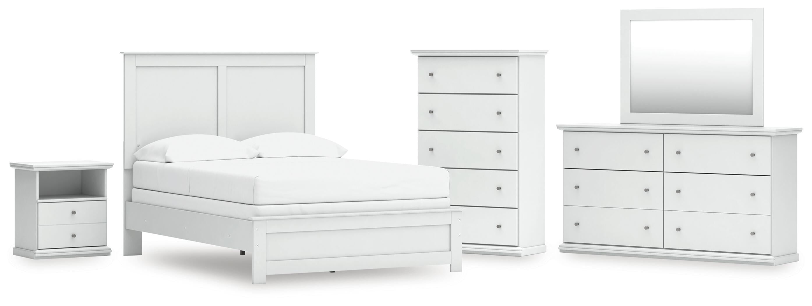 J&M Furniture - Ashley Furniture - Bostwick Shoals Full Panel Bed, Dresser, Mirror, Chest, and Nightstand - Full Panel Bed, Dresser, Mirror, Chest, and Nightstand - B139B61