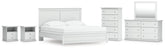 J&M Furniture - Ashley Furniture - Bostwick Shoals King Panel Bed, Dresser, Mirror, Chest and 2 Nightstands - King Panel Bed, Dresser, Mirror, Chest and 2 Nightstands - B139B53