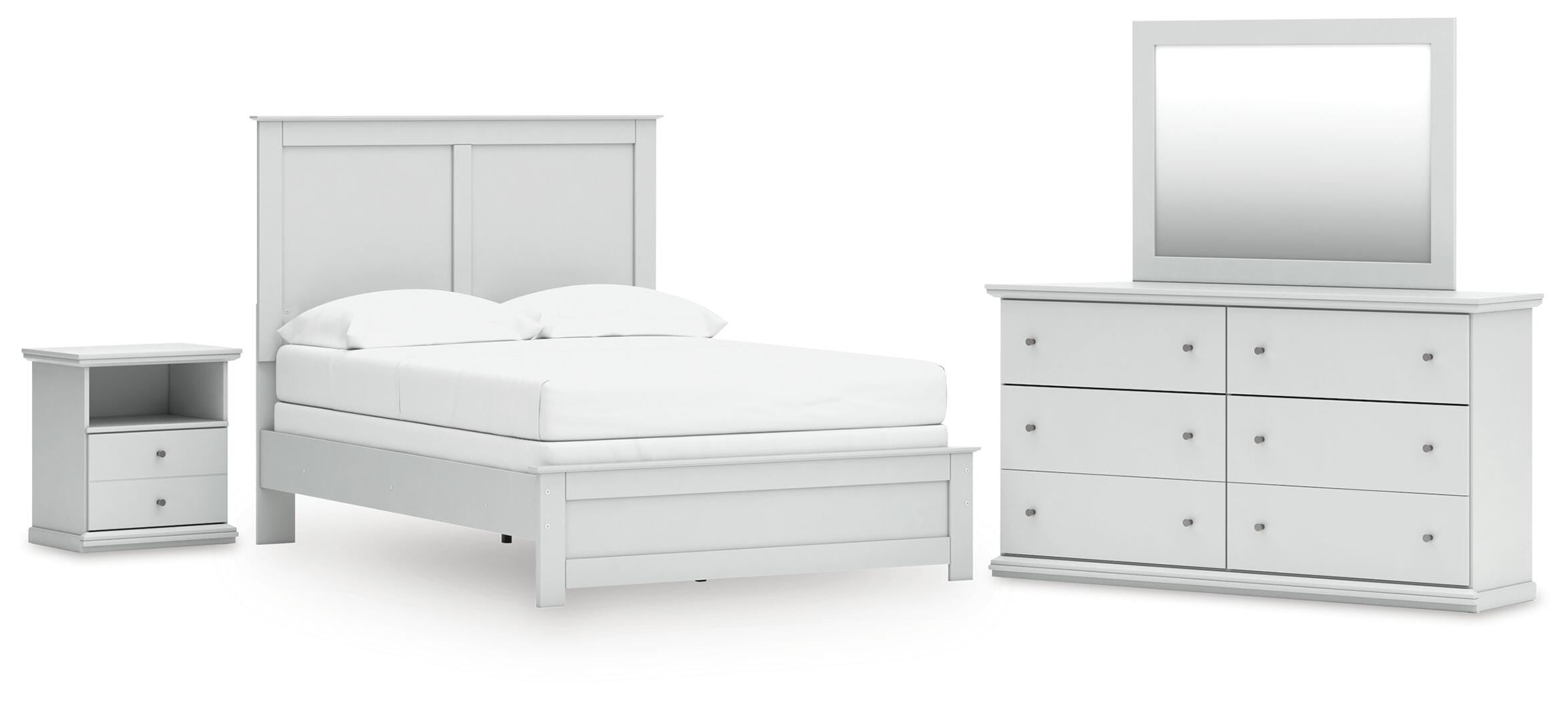 J&M Furniture - Ashley Furniture - Bostwick Shoals Full Panel Bed, Dresser, Mirror and Nightstand - Full Panel Bed, Dresser, Mirror and Nightstand - B139B58