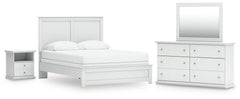 J&M Furniture - Ashley Furniture - Bostwick Shoals Queen Panel Bed, Dresser, Mirror and Nightstand - Queen Panel Bed, Dresser, Mirror and Nightstand - B139B55