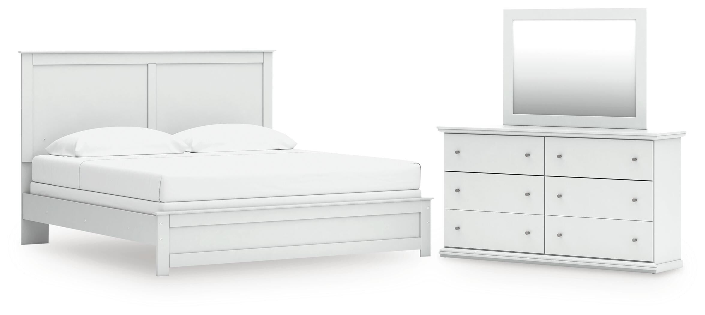 J&M Furniture - Ashley Furniture - Bostwick Shoals King Panel Bed, Dresser and Mirror - King Panel Bed, Dresser and Mirror - B139B67