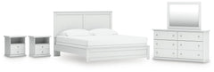 Bostwick Shoals King Panel Bed, Dresser, Mirror and 2 Nightstands