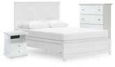 J&M Furniture - Ashley Furniture - Bostwick Shoals Queen Panel Bed, Cheat and Nightstand - Queen Panel Bed, Cheat and Nightstand - B139B68