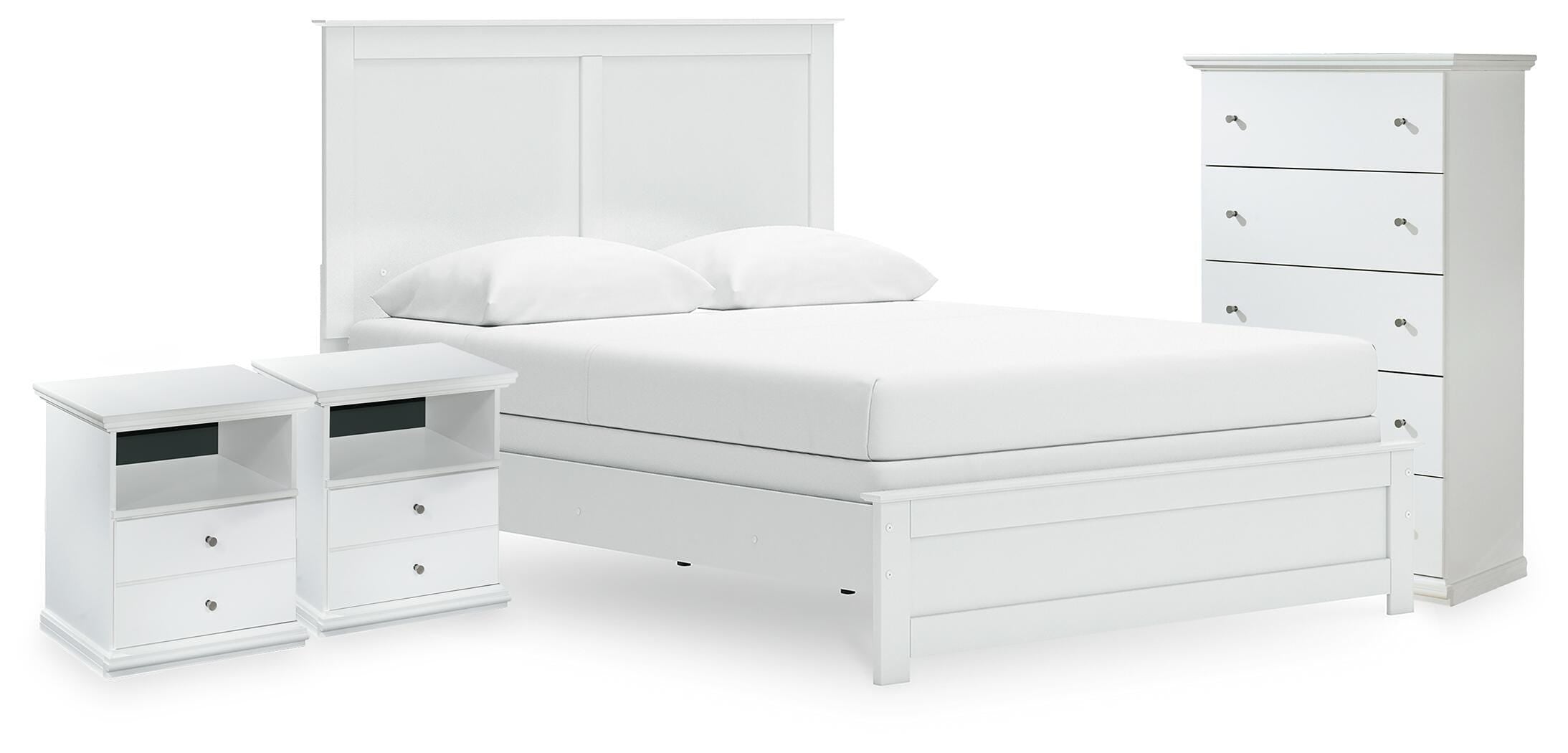J&M Furniture - Ashley Furniture - Bostwick Shoals Queen Panel Bed, Chest and 2 Nightstands - Queen Panel Bed, Chest and 2 Nightstands - B139B59