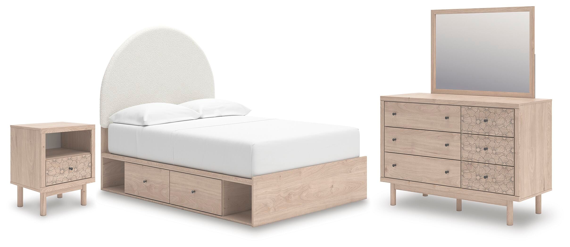 J&M Furniture - Ashley Furniture - Arloster Full Panel Storage Bed, Dresser, Mirror and Nightstand - Full Panel Storage Bed, Dresser, Mirror and Nightstand - PCB1566B17