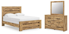 Maystonna Queen Panel Bed, Dresser and Mirror